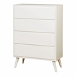 FOA Belkor 3-Piece White Solid Wood Bedroom Set - Queen + Nightstand + Chest