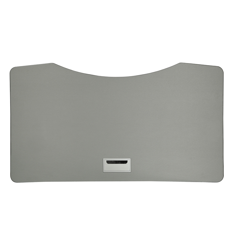 Furniture of America Glenda Metal Adjustable Long Standing Desk in Gray