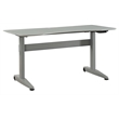 Furniture of America Glenda Metal Adjustable Long Standing Desk in Gray