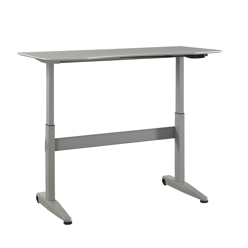 Furniture of America Glenda Metal Adjustable Long Standing Desk in Gray