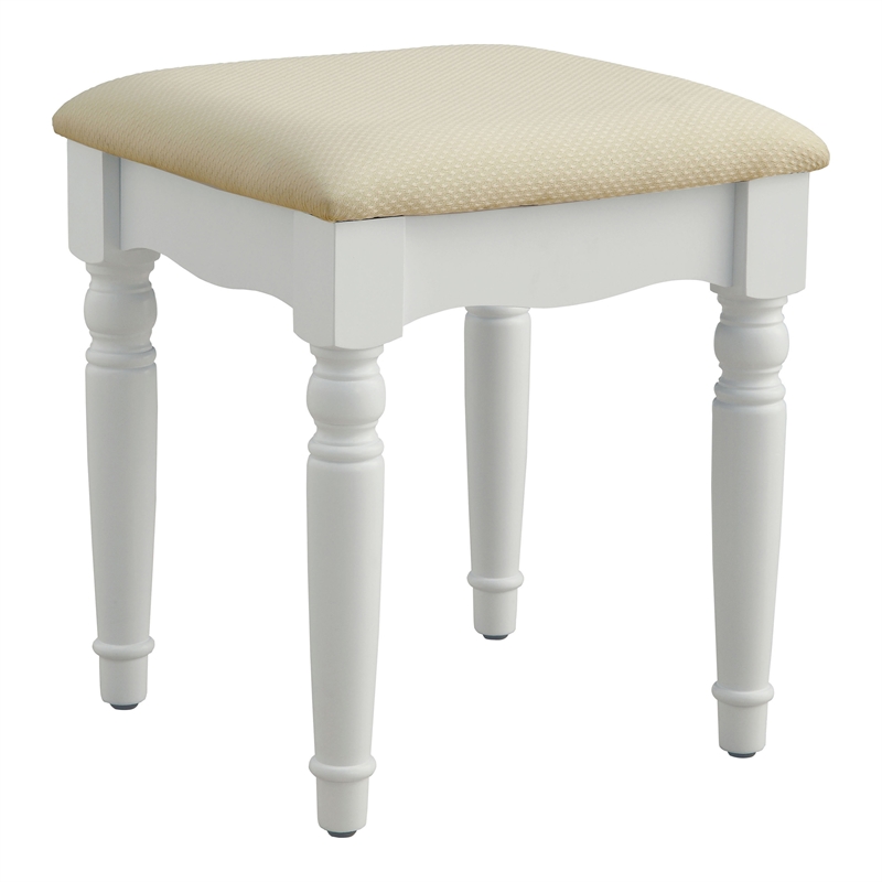 Furniture of America Tamarah Wood 3-Piece Bedroom Vanity Set in White