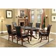 Furniture of America Enschede Solid Wood Gaming Table in Brown Cherry