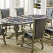 Furniture of America Enschede Solid Wood Gaming Table in Gray