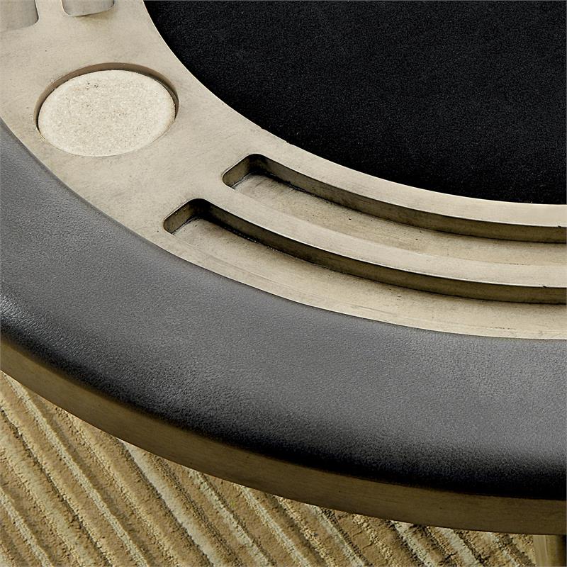 Furniture of America Enschede Solid Wood Gaming Table in Gray