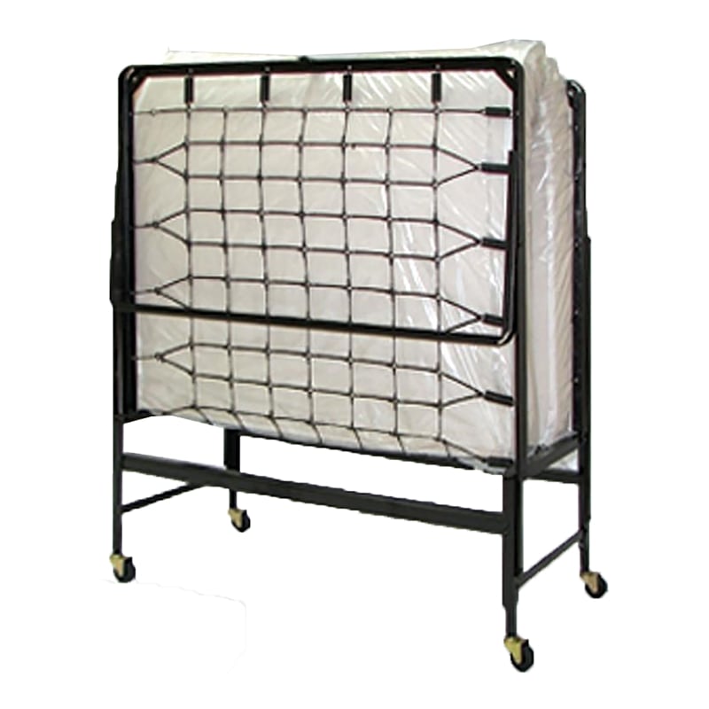 Furniture of America Gouda Black Metal 30-Inch Rollaway Bed Frame with Mattress