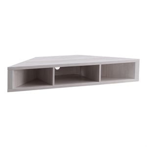 Furniture of America Astro Wood 42&quot Corner Floating TV Stand in White Oak