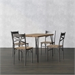 Furniture of America Kelle Transitional Metal 5-Piece Dining Set in Dark Bronze