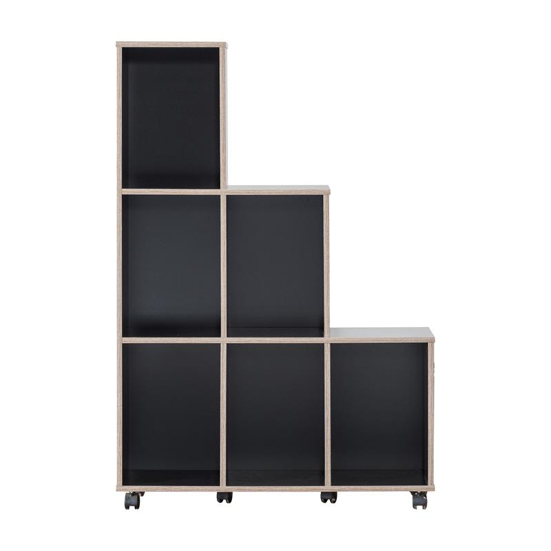 Furniture of America Chapin Wood 6-Compartment Bookcase in Cappuccino