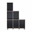Furniture of America Chapin Wood 6-Compartment Bookcase in Cappuccino
