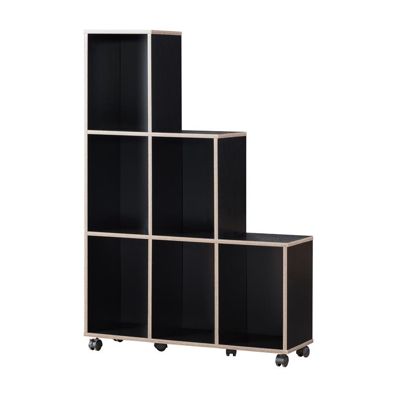 Furniture of America Chapin Wood 6-Compartment Bookcase in Cappuccino