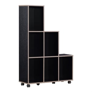Furniture of America Chapin Wood 6-Compartment Bookcase in Cappuccino
