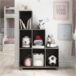 Furniture of America Chapin Wood 6-Compartment Bookcase in Cappuccino