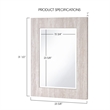 Furniture of America Thayer Wood Rectangular Beveled Wall Mirror in White