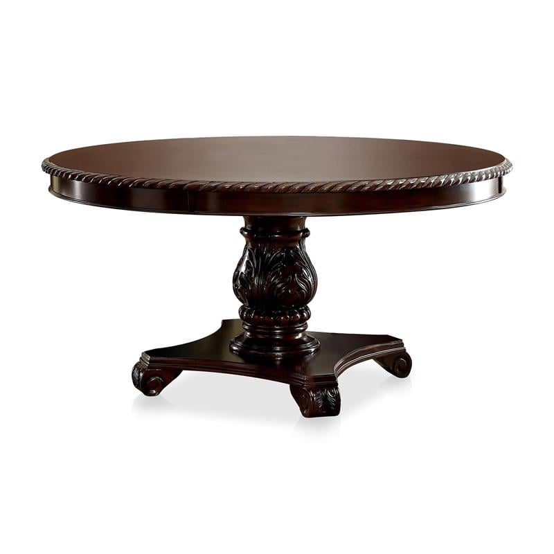 Furniture of America Ramsaran Wood 5-Piece Dining Table Set in Brown Cherry