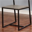 Furniture of America Pandorf Metal and Wood Dining Chairs in Gray (Set of 2)