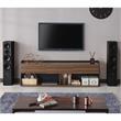 Furniture of America Taren Contemporary Wood 70-Inch TV Stand in Light Walnut
