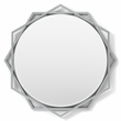Furniture of America Aquila Metal Beveled Wall Mirror in Chrome