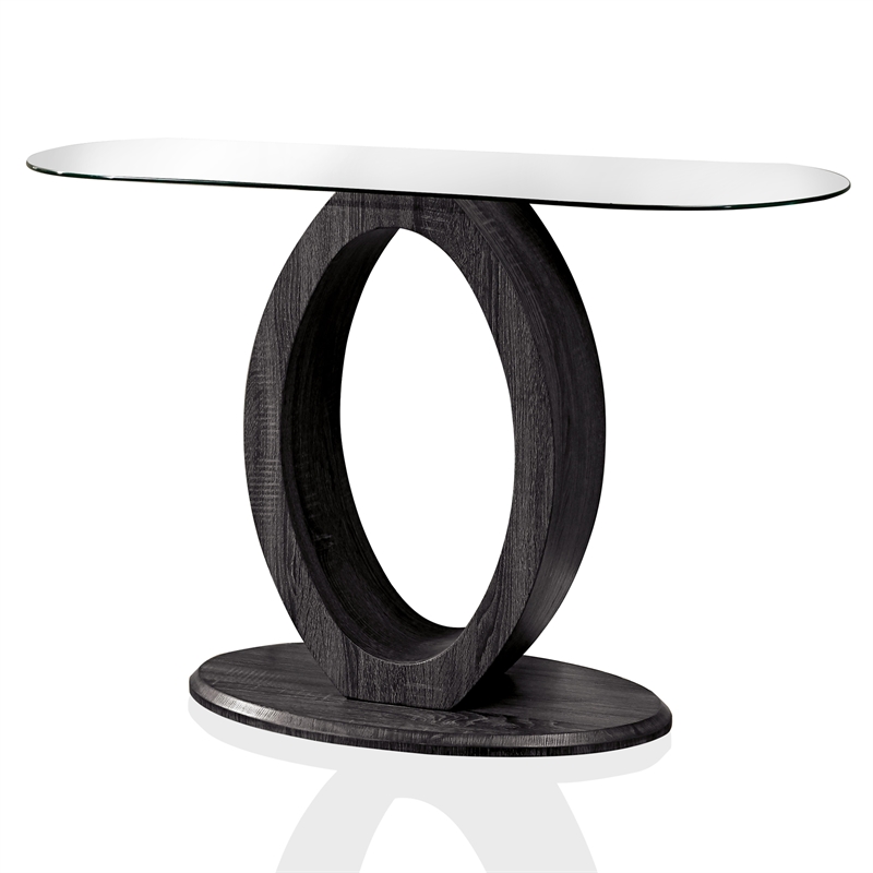 Furniture of America Mason Contemporary Wood Console Table in Gray