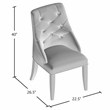 Furniture of America Desi Fabric Tufted Side Chair in Light Gray (Set of 2)