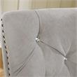 Furniture of America Desi Fabric Tufted Side Chair in Light Gray (Set of 2)