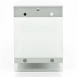 Furniture of America Cavalier Glass Top 70-inch TV Stand in White