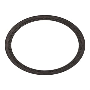 Furniture of America Clyde Solid Wood Oval Mirror in Rustic Natural Tone