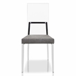 Furniture of America Hartly Metal Padded Dining Chair in Chrome (Set of 2)