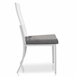 Furniture of America Hartly Metal Padded Dining Chair in Chrome (Set of 2)