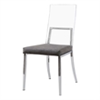 Furniture of America Hartly Metal Padded Dining Chair in Chrome (Set of 2)
