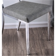 Furniture of America Hartly Metal Padded Dining Chair in Chrome (Set of 2)