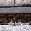 Furniture of America Eston Traditional Chenille Upholstered Loveseat in Gray