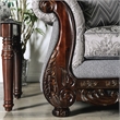Furniture of America Eston Traditional Chenille Upholstered Loveseat in Gray
