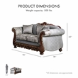 Furniture of America Eston Traditional Chenille Upholstered Loveseat in Gray