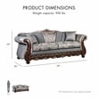 Furniture of America Eston Traditional Chenille Upholstered Sofa in Gray