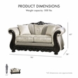 Furniture of America Eston Traditional Chenille Upholstered Loveseat in Ivory