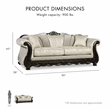 Furniture of America Eston Traditional Chenille Upholstered Sofa in Ivory