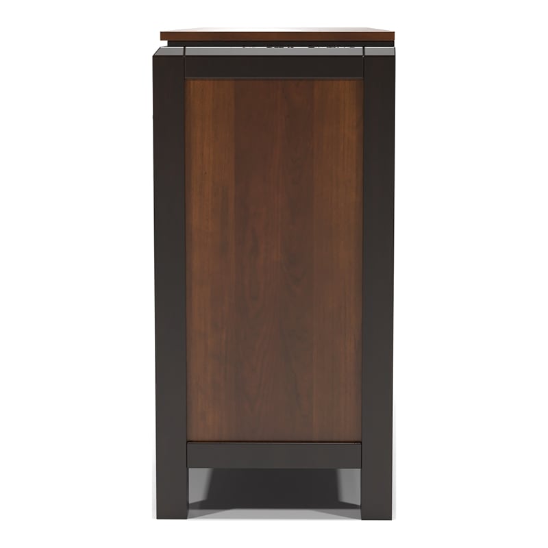 Furniture of America Delia Wood 2-Piece Dresser and Mirror in Acacia and Walnut