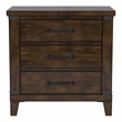 FOA Andrew 2pc Dark Walnut Solid Wood Bedroom Set - Cal King + Nightstand