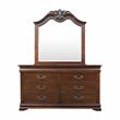 Furniture of America Ruben Solid Wood 2-Piece Dresser and Mirror in Cherry