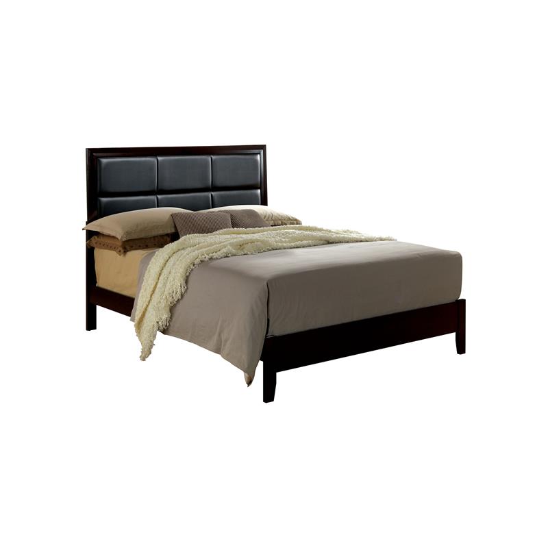 FOA Barett 3pc Espresso Wood Bedroom Set - Cal King + Nightstand + Chest