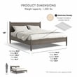 FOA Belkor 2-Piece Gray Solid Wood Bedroom Set - King + Nightstand