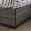 FOA Drummond 3-Piece Gray Wood Panel Bedroom Set - Queen + 2 Nightstands
