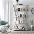 Furniture of America Ketano Metal 4-Shelf Bookcase in Chrome