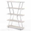 Furniture of America Ketano Metal 4-Shelf Bookcase in Chrome