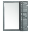 Furniture of America Lionna Contemporary Metal Storage Wall Mirror in Silver
