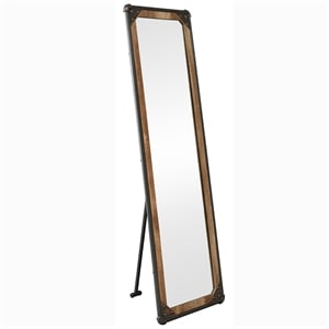 Furniture of America Otto Metal Framed Standing Mirror in Sand Black Finish