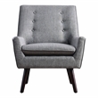 Furniture of America Walsh Mid-Century Fabric Tufted Accent Chair in Light Gray