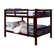 FOA Edith Transitional 2pc Dark Walnut Wood Twin over Twin Bunk Bed with Trundle