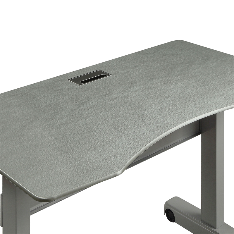 Furniture of America Glenda Metal Adjustable Short Standing Desk in Gray