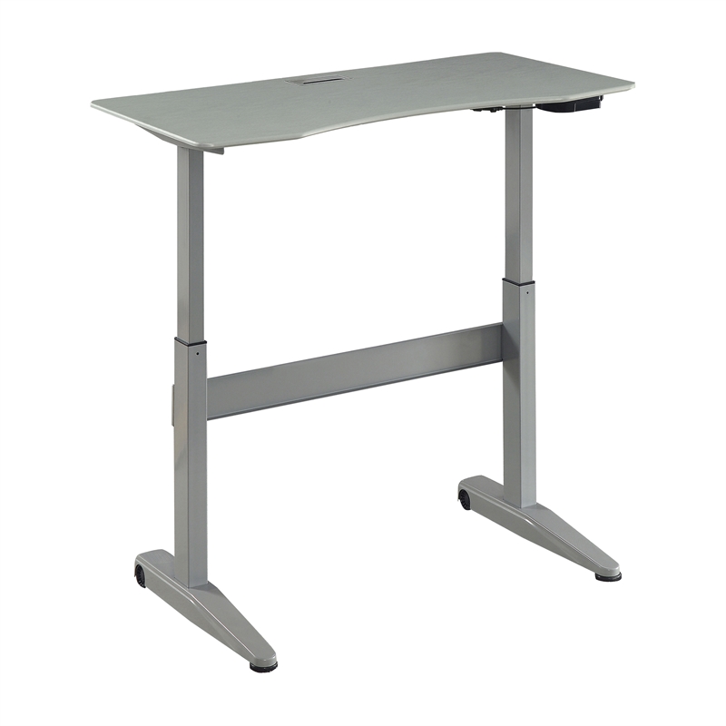 Furniture of America Glenda Metal Adjustable Short Standing Desk in Gray
